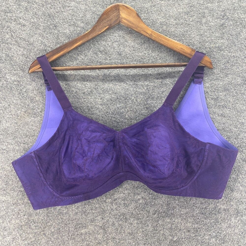 Serenada Bralette Bra Women 44DD Blue Opaque Wireless Lined Nylon Comfort Strap